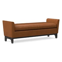 Harvey Leather Bench | West Elm