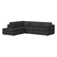 Harris Leather 2-Piece Sleeper Sectional w/ Bumper Chaise (111") | West Elm