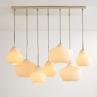 Sculptural -Light Ribbed Chandelier | West Elm