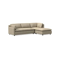 Marin Leather 3-Piece Ottoman Sectional (114") | West Elm