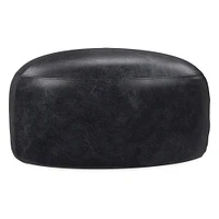 Hal Leather Ottoman | West Elm