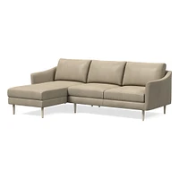 Sloane Leather 2-Piece Chaise Sectional (95.5") | West Elm