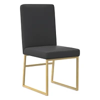 Range Leather High-Back Dining Chair | West Elm