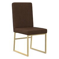 Range Leather High-Back Dining Chair | West Elm