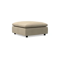 Marin Leather Ottoman | West Elm