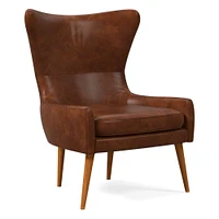 Erik Leather Wing Chair | West Elm