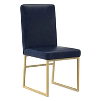 Range Leather High-Back Dining Chair | West Elm
