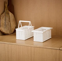 Stackable Plastic Baskets - Set of 2 | West Elm