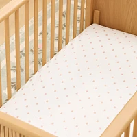 Organic Shadow Dot Crib Fitted Sheet | West Elm