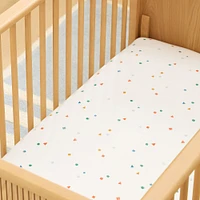 Organic Tossed Geo Crib Fitted Sheet | West Elm