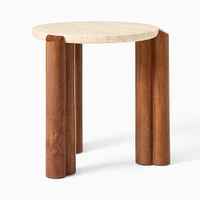 Travertine Side Table (22.75") | West Elm