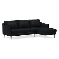 Sloane Leather 2-Piece Chaise Sectional (95.5") | West Elm