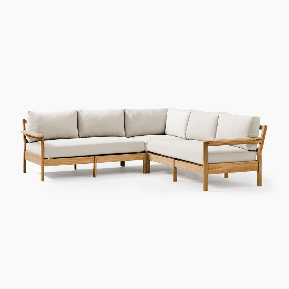 Playa Outdoor 3-Piece L-Shaped Sectional (95") | West Elm