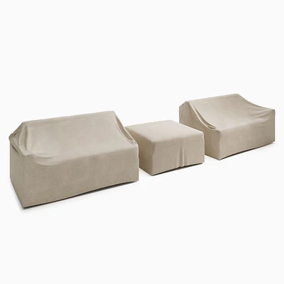Portside Outdoor 3-Piece Ottoman Sectional Protective Cover | West Elm