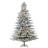 Flocked Redwood Christmas Tree - 7.5' | West Elm