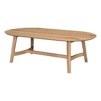 Solid Oak Oval Coffee Table | West Elm