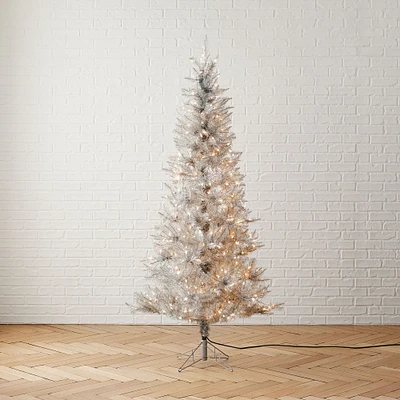 Tinsel Tuscany Christmas Tree - Silver | West Elm