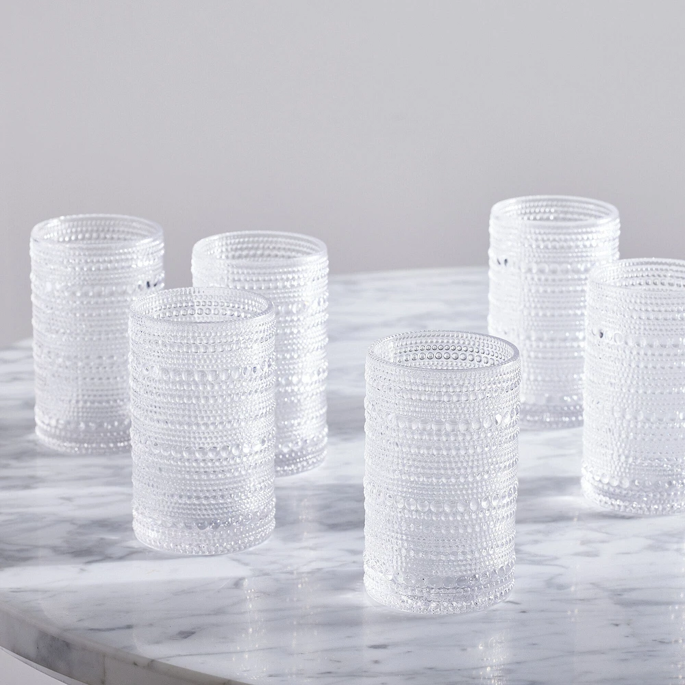 Jupiter Beaded Tall Drinking Glasses (Set of 6) | West Elm