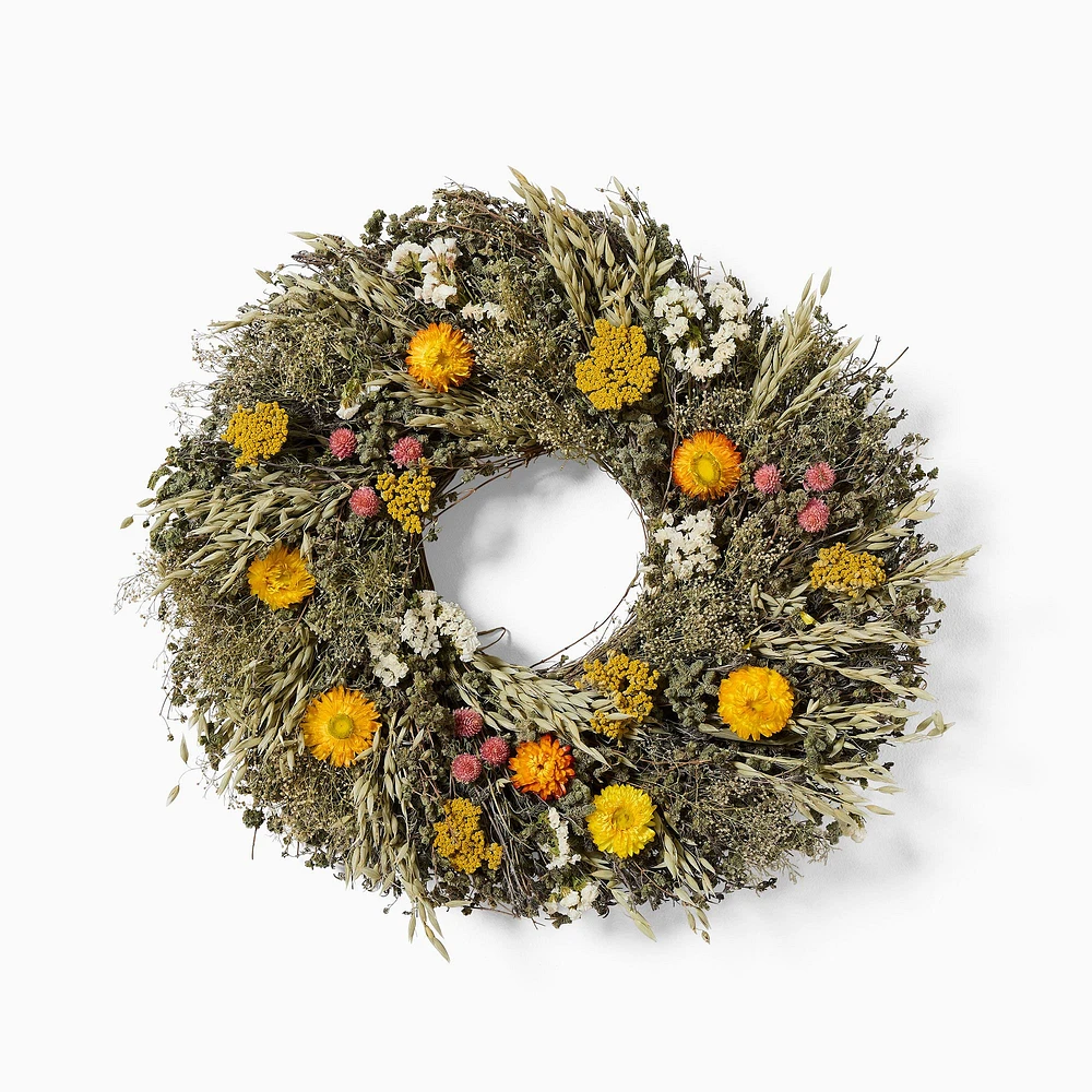 Dried Floral Wreath | West Elm