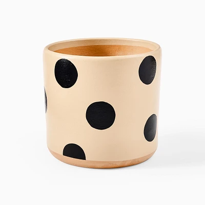 Ultralight Dreams Isla Hand-Painted Polka Dot Planter | West Elm