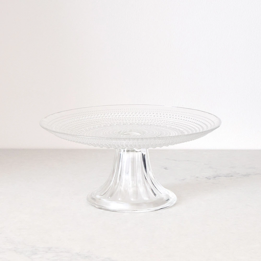 Jupiter Beaded Glass Cake Stand | West Elm