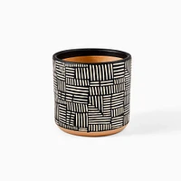 Ultralight Dreams Nalo Hand-Painted Striped Mid-Century Planter | West Elm