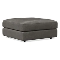 Urban Leather Ottoman | West Elm