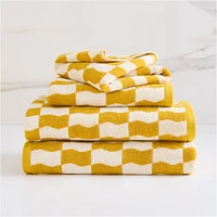 Wavy Blocks Towel Sets | West Elm