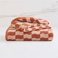 Wavy Blocks Towel Sets | West Elm