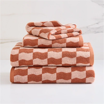 Wavy Blocks Towel Sets | West Elm