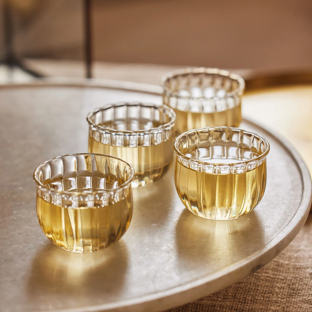 Fleck Kira Small Glass Cups (Set of 4) | West Elm