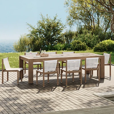 Telluride Outdoor Expandable Dining Table (76"–106") & Cusco Chairs Set | West Elm