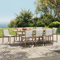 Hargrove Outdoor Expandable Dining Table (79"–109") & Cusco Dining Chairs Set | West Elm