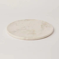 Fleck White Marble Platter | West Elm