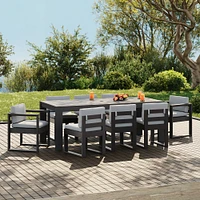 Telluride Aluminum Outdoor Expandable Dining Table (65"–80"), Side Dining Chairs & Arm Dining Chairs Set | West Elm