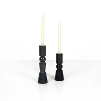 Rosette Taper Candlesticks (Set of 2) | West Elm