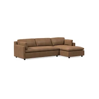 Marin Leather 2-Piece Chaise Sectional (114") | West Elm