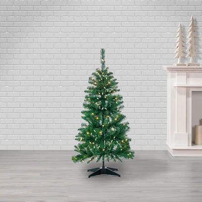 Pre-Lit Faux Pop-Up Green Christmas Tree | West Elm