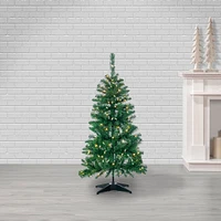 Pre-Lit Faux Pop-Up Green Christmas Tree | West Elm