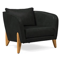 Delray Leather Chair | West Elm