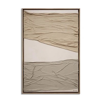 Wrapped Earth Tones Dimensional Framed Canvas Wall Art | West Elm