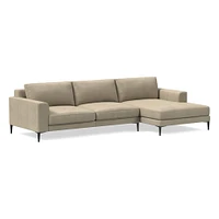 Harper Leather 2-Piece Chaise Sectional (106"–116") | West Elm