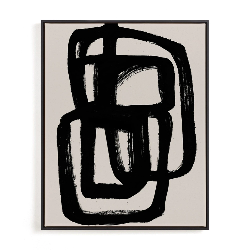 Abstract Ink Brush Framed Wall Art by Minted for West Elm |