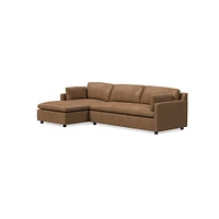 Marin Leather 2-Piece Chaise Sectional (114") | West Elm
