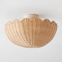 Rattan Bubble Flush Mount (18") | West Elm