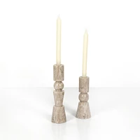 Rosette Taper Candlesticks (Set of 2) | West Elm