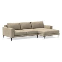 Harper Leather 2-Piece Chaise Sectional (106"–116") | West Elm