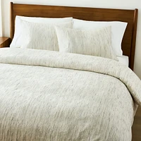 Washed Melange Jacquard Duvet Cover & Shams | West Elm