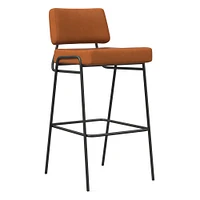 Wire Frame Leather Bar & Counter Stools | West Elm