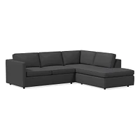 Harris Leather 2-Piece Bumper Chaise Sectional (106"–116") | West Elm